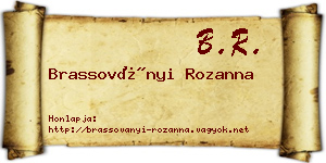 Brassoványi Rozanna névjegykártya